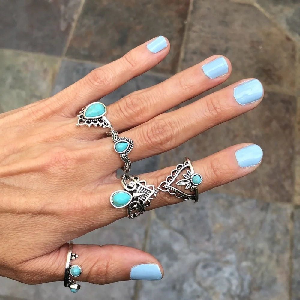 Boho Turquoise Ring - Picture 3 of 12